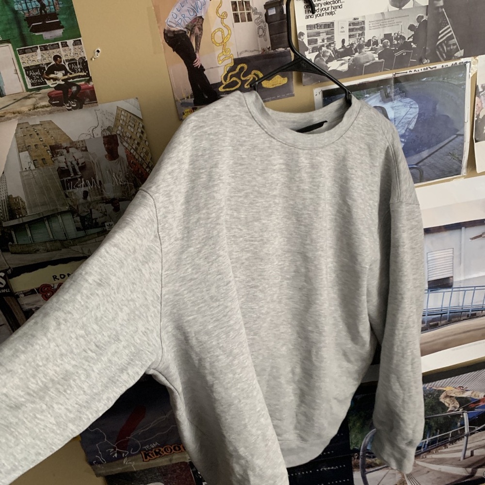 H&M Gray Oversized Loose-Fit Sweater